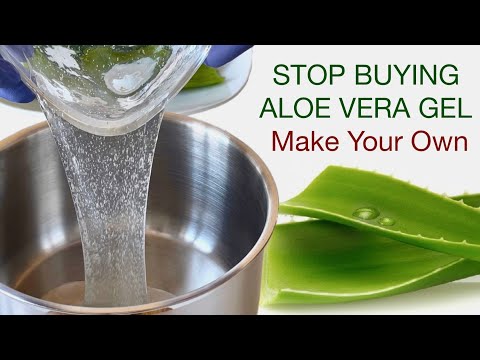 How To Make Homemade Plain Aloe Vera Gel With 100% Fresh Aloe Vera Gel / You Need Just 4 Ingredients