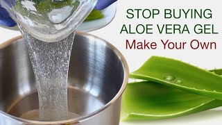 How To Make Homemade Plain Aloe Vera Gel With 100% Fresh Aloe Vera Gel / You Need Just 4 Ingredients