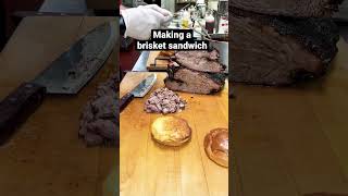 Let’s chop up some brisket and make a sandwich #bbq
