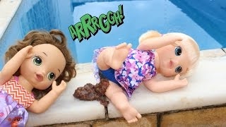 Baby Alive Clarice Faz Cocô Na Piscina Do Clube