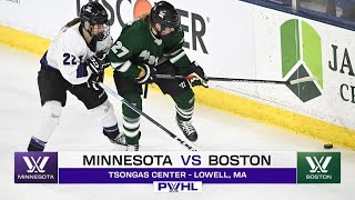 PWHL Minnesota @ Boston Game Highlights - January 3, 2024
