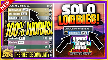 *EASY* HOW TO GET IN A SOLO PUBLIC LOBBY IN GTA 5 ONLINE!  (Xbox One, PS4)