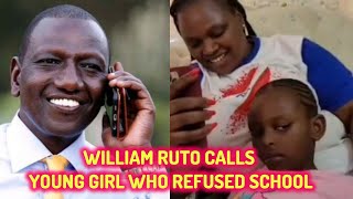 DOWN TO EARTH PRESIDENT! WILLIAM RUTO CALLS A YOUNG GIRL WHO COMPLAINED ABOUT OPENING OF SCHOOL
