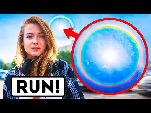Video: Inside The Rainbow Halo, A Blue UFO Was Moving Around The Sun At High Speed - Alternative View