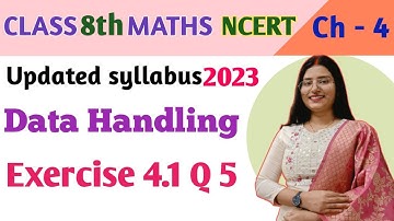 Q 5 , Ex 4.1 - Data Handling  - Chapter 4 - Class 8th NCERT | maths new syllabus 2023