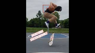 New Trick Shot OTW! pt.2 #sports #skate #skateboard #tonyhawk #reels #basketball #nba #shorts #fyp