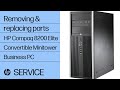 Removing and replacing parts | HP Compaq 8200 Elite Convertible Minitower Business PC