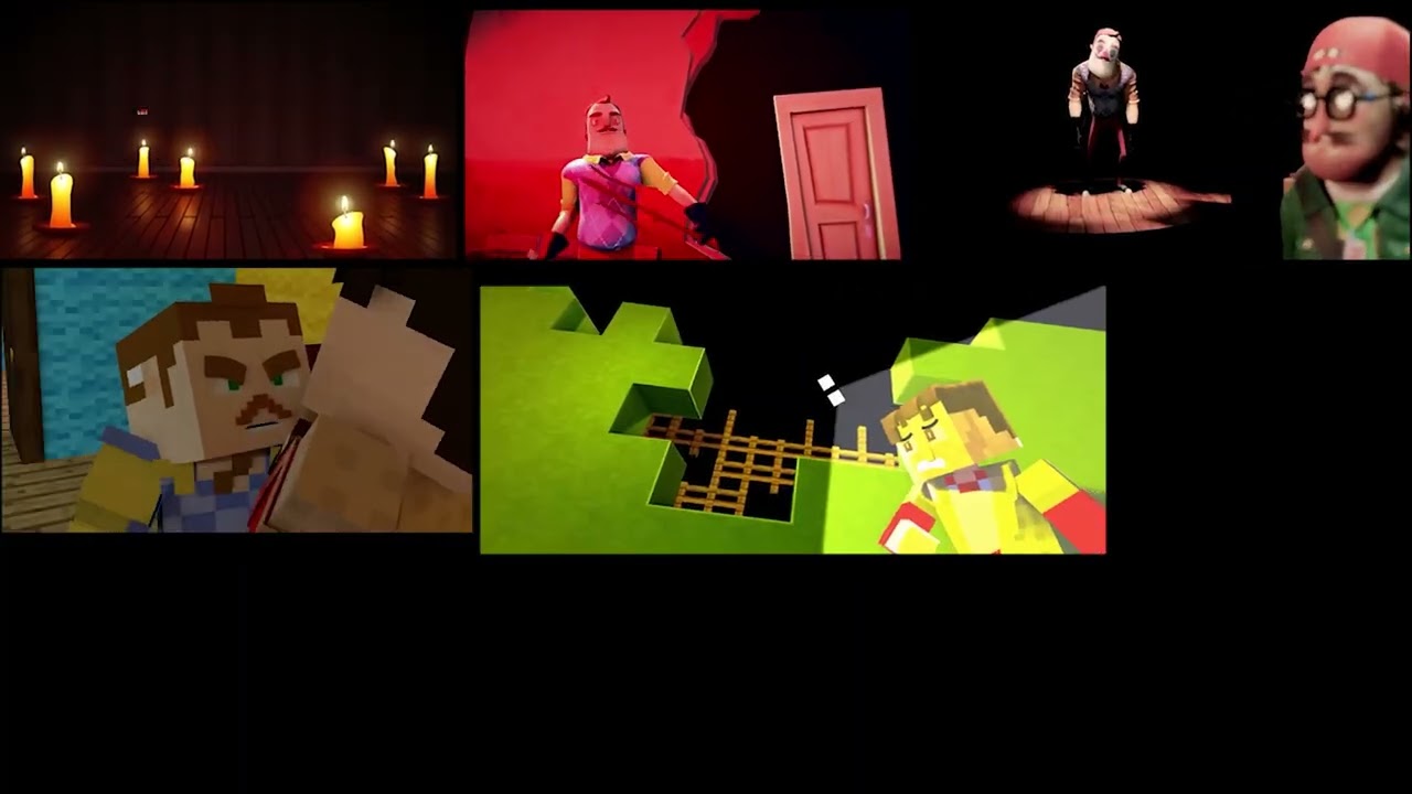 HELLO NEIGHBOR SONG (GET OUT) One song with 5 Animated mashups)