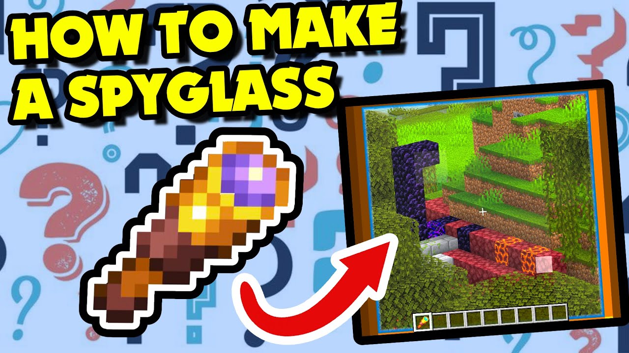 How to Make a SPYGLASS in Minecraft 1.17+ (Minecraft Tutorial) YouTube