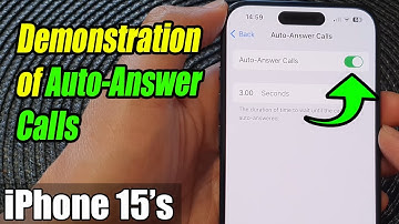 Demonstration of Auto-Answer Calls on the iPhone 15 / iPhone 15 Pro/15 Pro Max/ iPhone 15 Plus