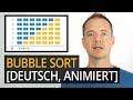 Bubble Sort Algorithmus erklärt mit Animation – Einfach & Verständlich auf Deutsch 🧼
