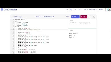 คำนวณเกรด Pascal A ถึง F