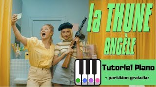 Video thumbnail of "LA THUNE de ANGELE - Piano tuto facile + partition gratuite"