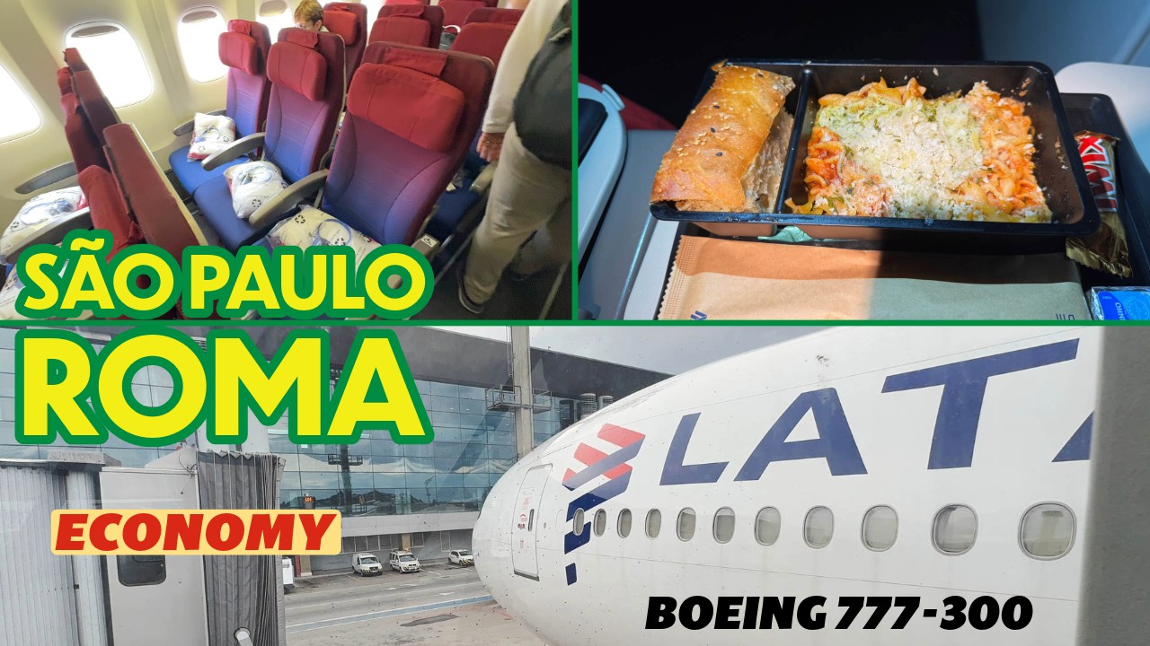 VUELO A ROMA 🇮🇹 CON LATAM BOEING 777 - CLASE TURISTA - DESDE SAO PAULO 🇧🇷
