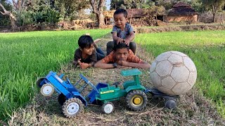 mini tractor mein aaya bacchon ke liye football diy mini tractor