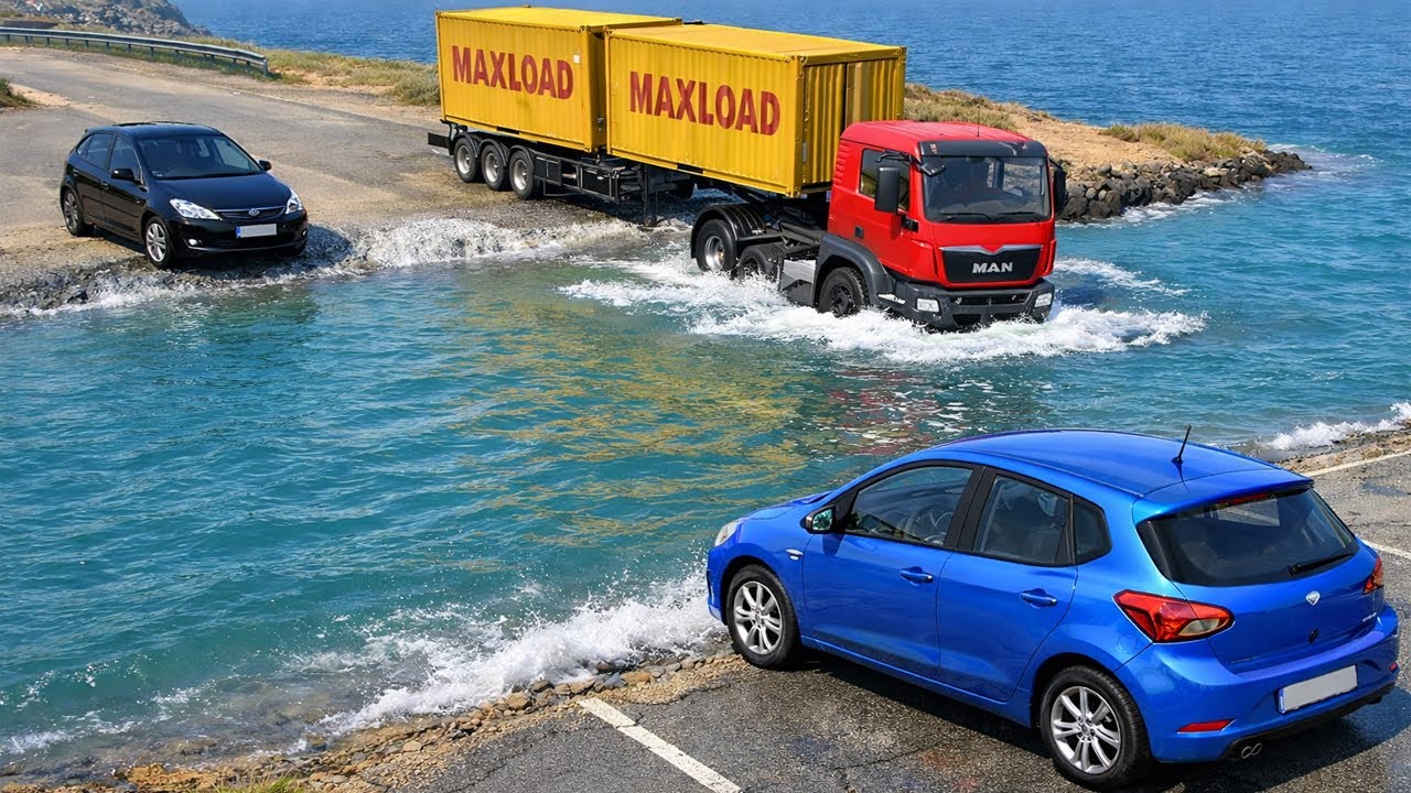 Deep Water vs Cars in BeamNG Drive Challenge