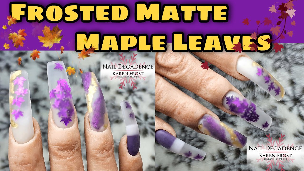 NAIL ART DESIGN -AUTUMN MAPLE LEAF SEQUINS