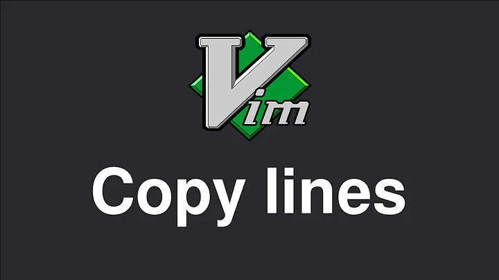 How to Copy Lines with VIM