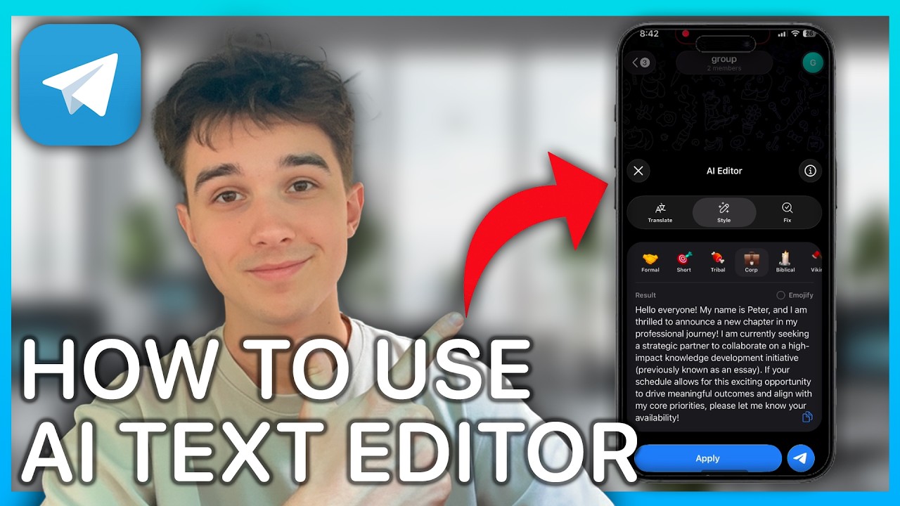 How To Use AI Text Editor on Telegram (New Feature) - YouTube