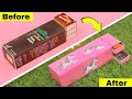 How to make pencil box with waste box and matchbox  diy pencil box from matchbox