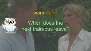 Useful German Travel Phrases "Wann fährt?"