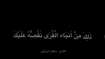 عشائية رائعة ماتيسر من سورة هود ، للقارئ : سلطان المرزوقي