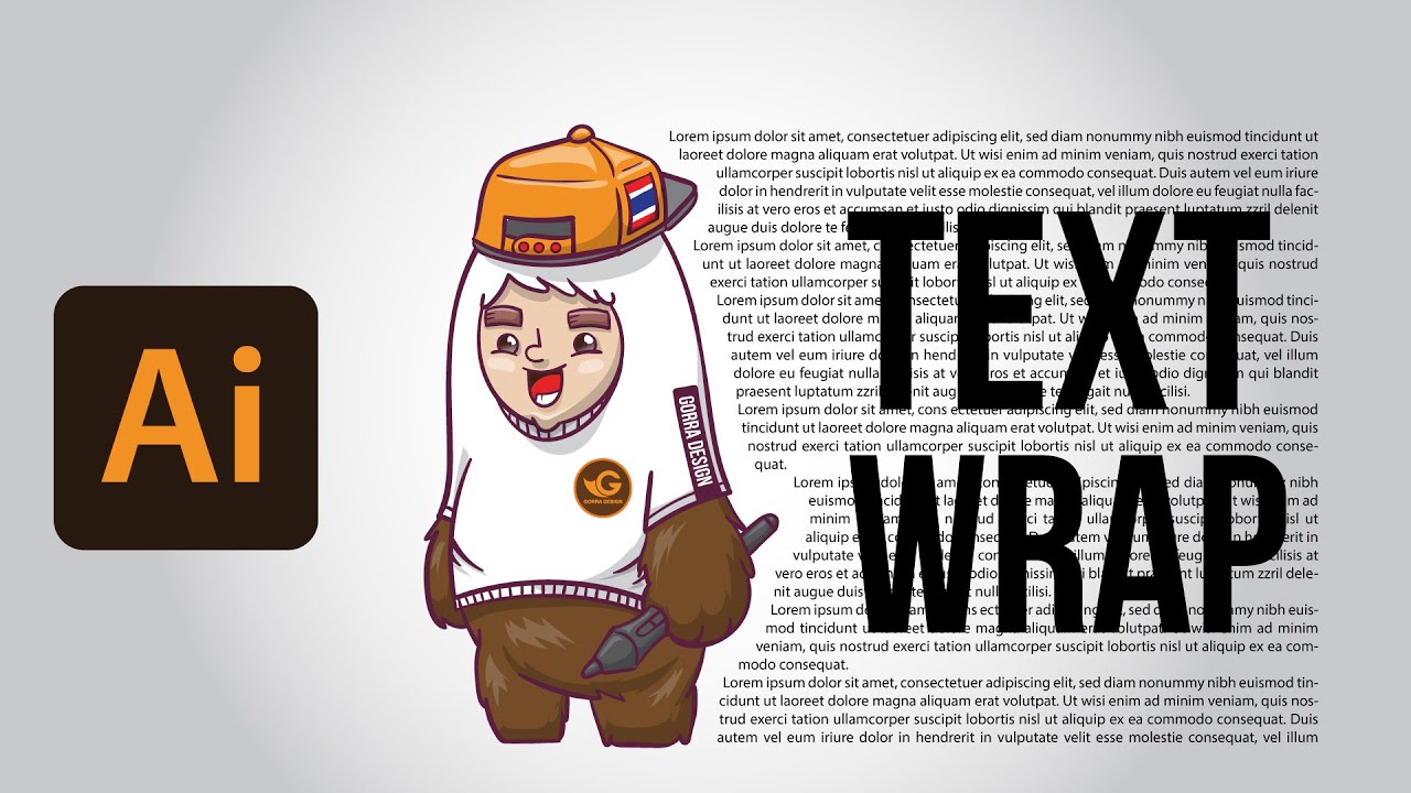 Text Wrap Illustrator Gorra Design YouTube Text wrap illustrator gorra design youtube