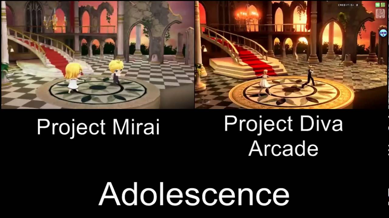 Project Mirai Adolescence PV Comparison 3DS Arcade