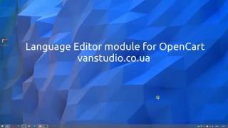 Language editor for Opencart