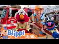 ⭐NUEVO⭐ Blippi y Elmo en la Estación de Bomberos 🚒👨‍🚒 Plaza Sésamo y Blippi