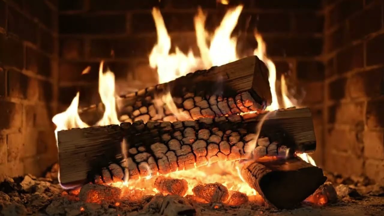 Fireplace Crackling Calm 🔥 Cozy Fire Ambience