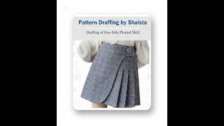 One side pleated Skirt drafting #patternmaking #fashiondesign #diy #stylish #western