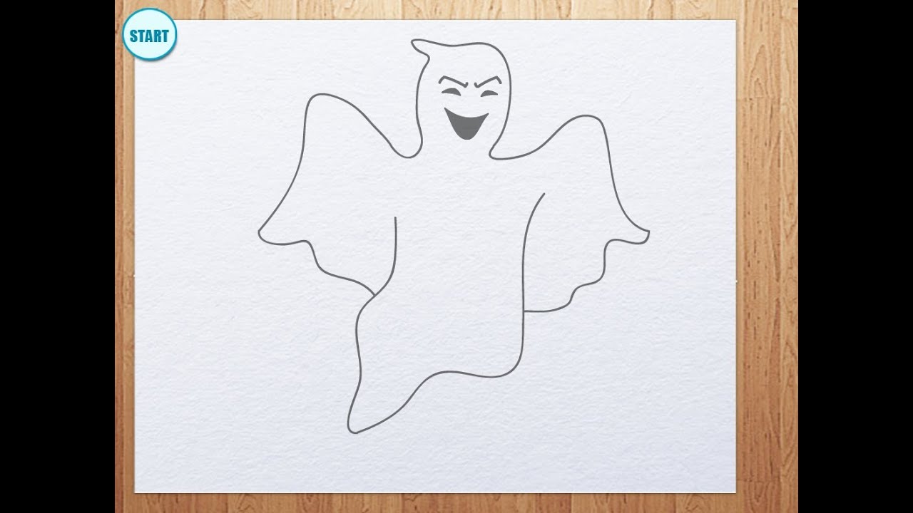 How to draw ghost - YouTube