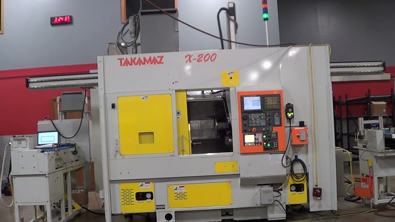 TAKAMAZ X200 LATHE WITH GANTRY - YouTube