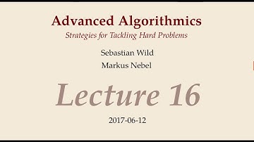 Advanced Algorithms - Lecture 16