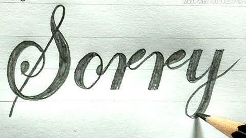 Cursive writing | How to write Sorry in stylish fonts |  calligraphy | RUA sign writing