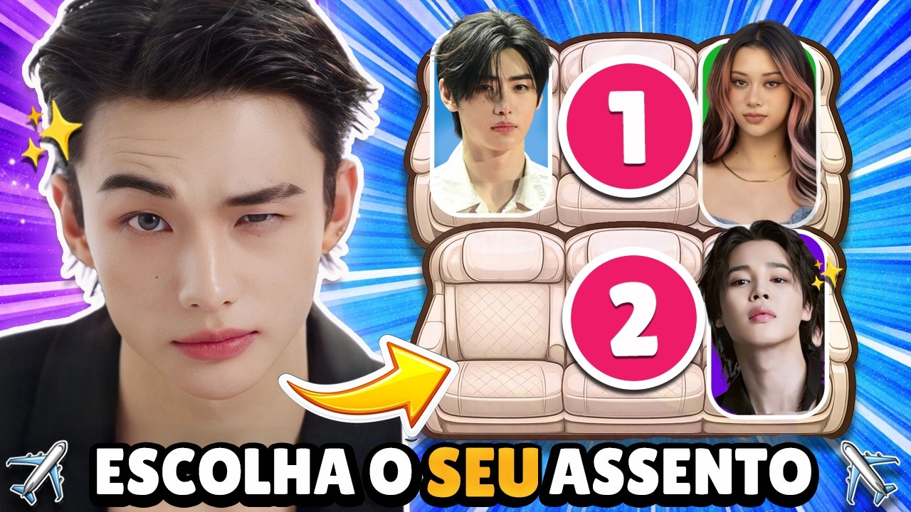 Escolha Seu Assento ✈️ | Viagem com Idols do K-pop (Jogo das Escolhas)
