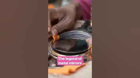 Reflective metal mirrors used to be for kings and queens. #artisan #metalwork #handcrafted