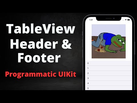 How to make a TableView Header & Footer (Swift 2023, Programmatic UIKit)