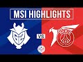 G2 vs psg highlights all games  msi 2024 lower bracket r2  g2 esports vs psg talon