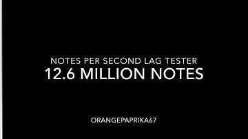 [Black Midi] notes Per Second Lag Tester, 12.6 Million Notes, Orangepaprika67.