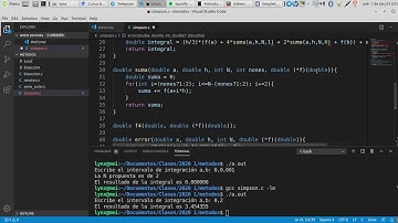 Regla 1/3 de Simpson utilizando apuntadores a función