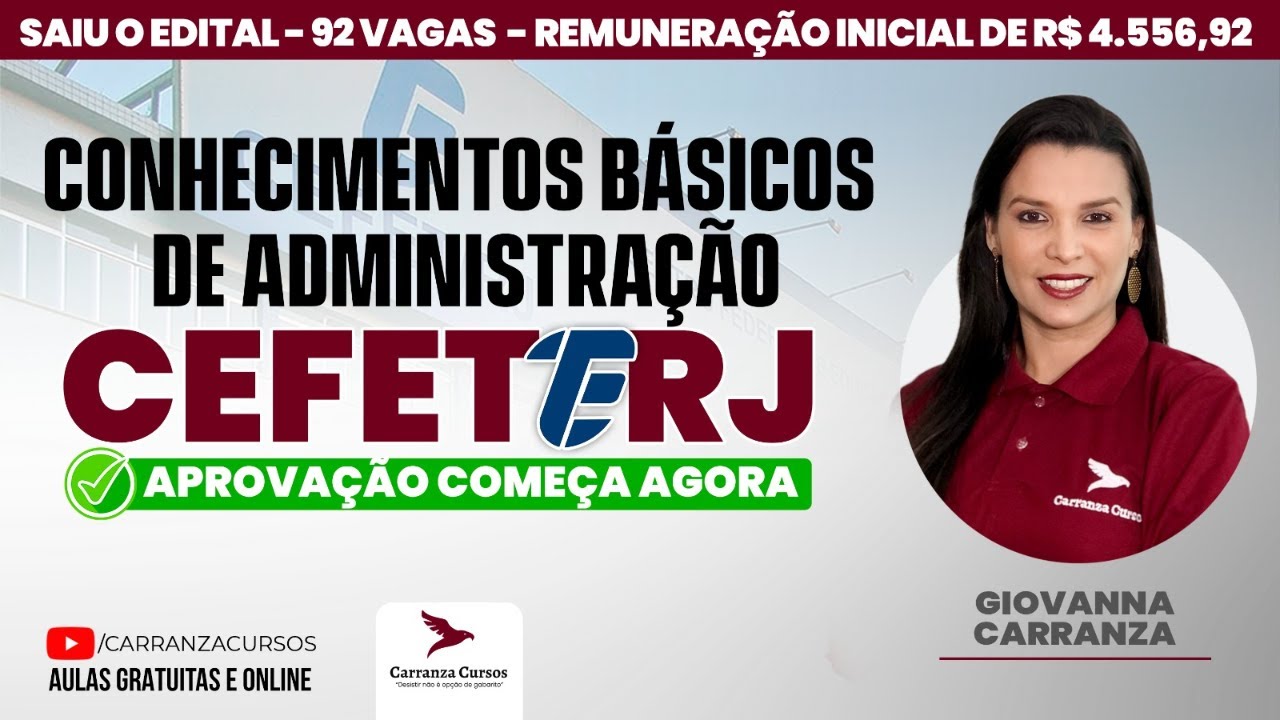 CEFET RJ - Conhecimentos Básicos de Administração - Prof. Giovanna Carranza