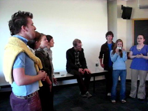 A small group of performing artists (from a capella groups and a musical theater club) from Hobart and William Smith Colleges singing "Seasons of Love" with Anthony Rapp, who played Mark in the original Broadway cast of RENT and in the movie. (Part 1)