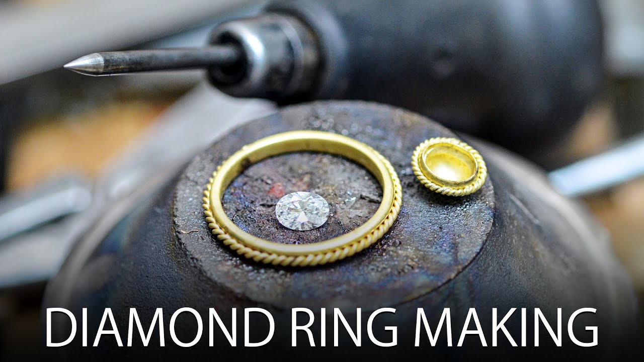 K18オーバルカットダイアモンドリング