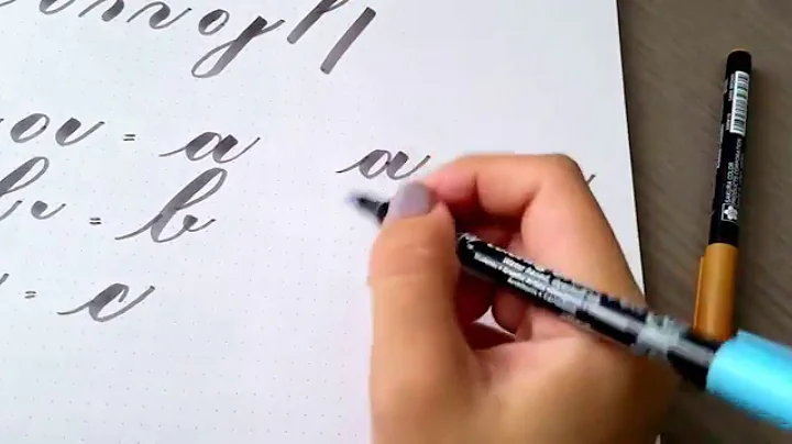 Calligraphy tips: Connecting basic strokes to form letters