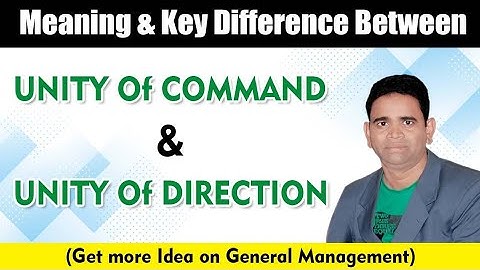 What is Unity of Command ? What is  Unity of Direction ? #GeneralManagement #PrinciplesofManagement
