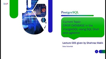 005 - PostgreSQL - DROP DATABASE in the PostgreSQL using SQl Shell and pgAdmin
