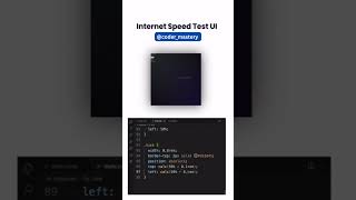 🚀 Built a sleek Internet Speed Test UI in just a few lines of code!⚡How fast is your internet today