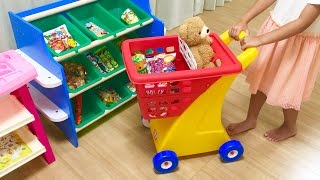 ショッピングカートでお買い物 おかし屋さん / Shopping Cart Toy : Grocery Store Snack Foods Shopping